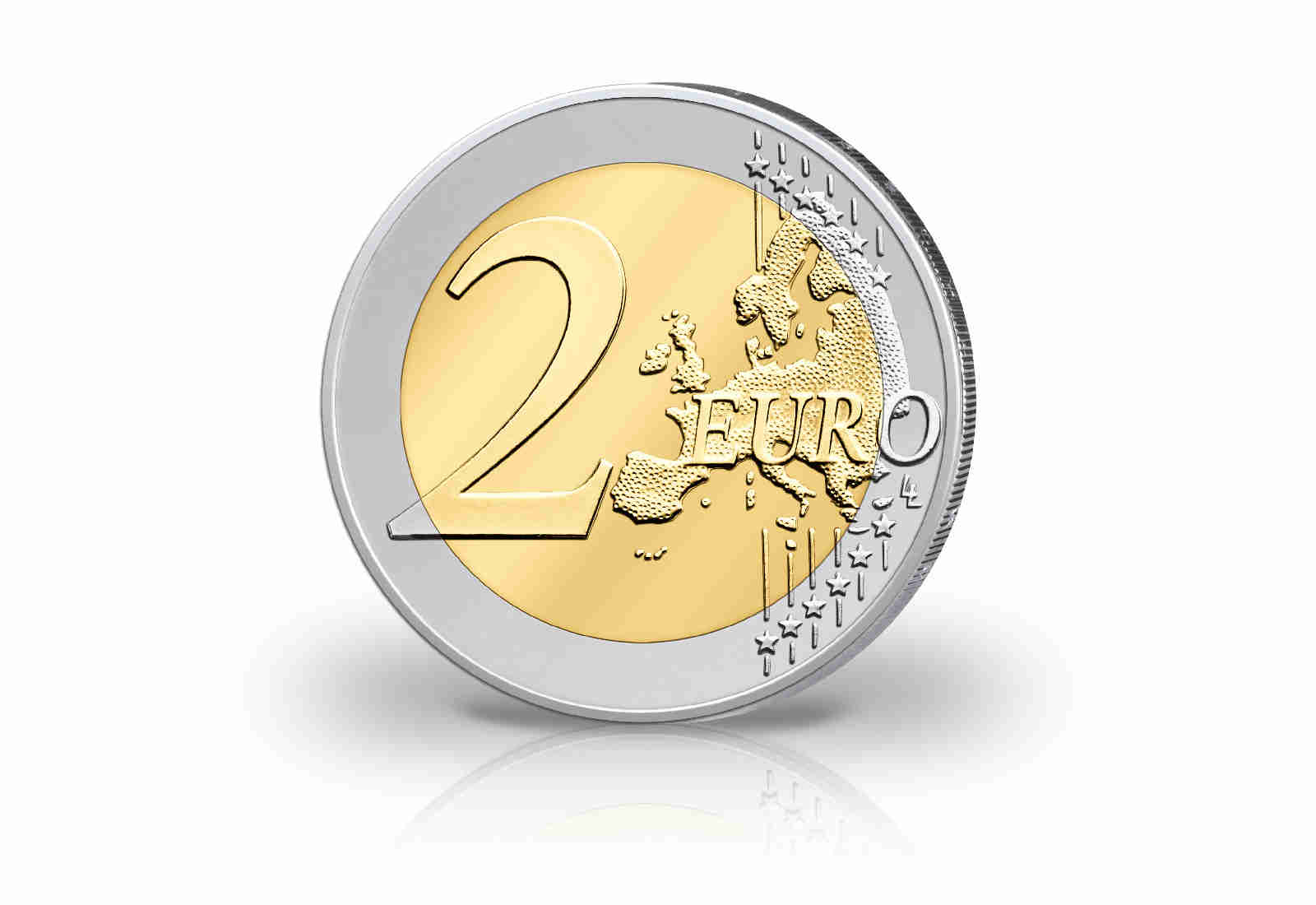 2 Euro mit Farbmotiv Frohe Weihnachten