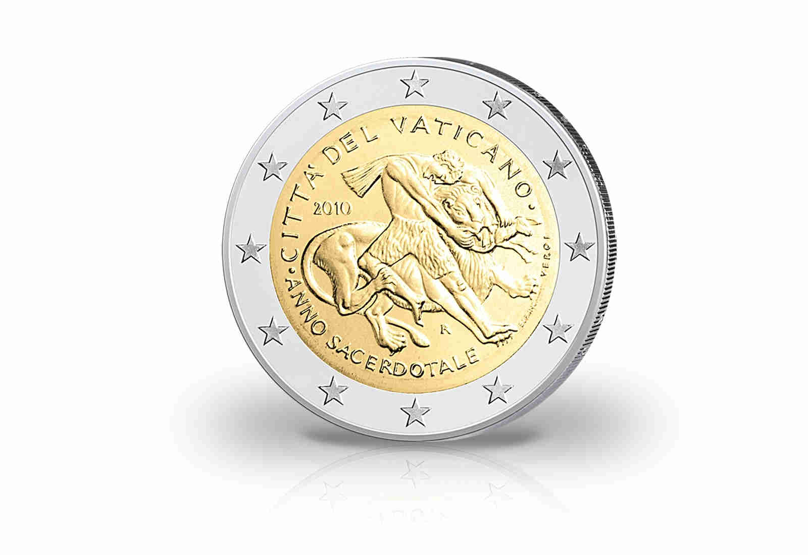 2 Euro 2010 Vatikan Priesterjahr st im Blister