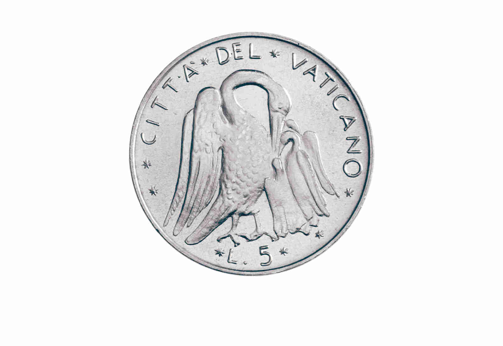 5 Lire 1975 Vatikan Papst Paul VI. Die Erlösung