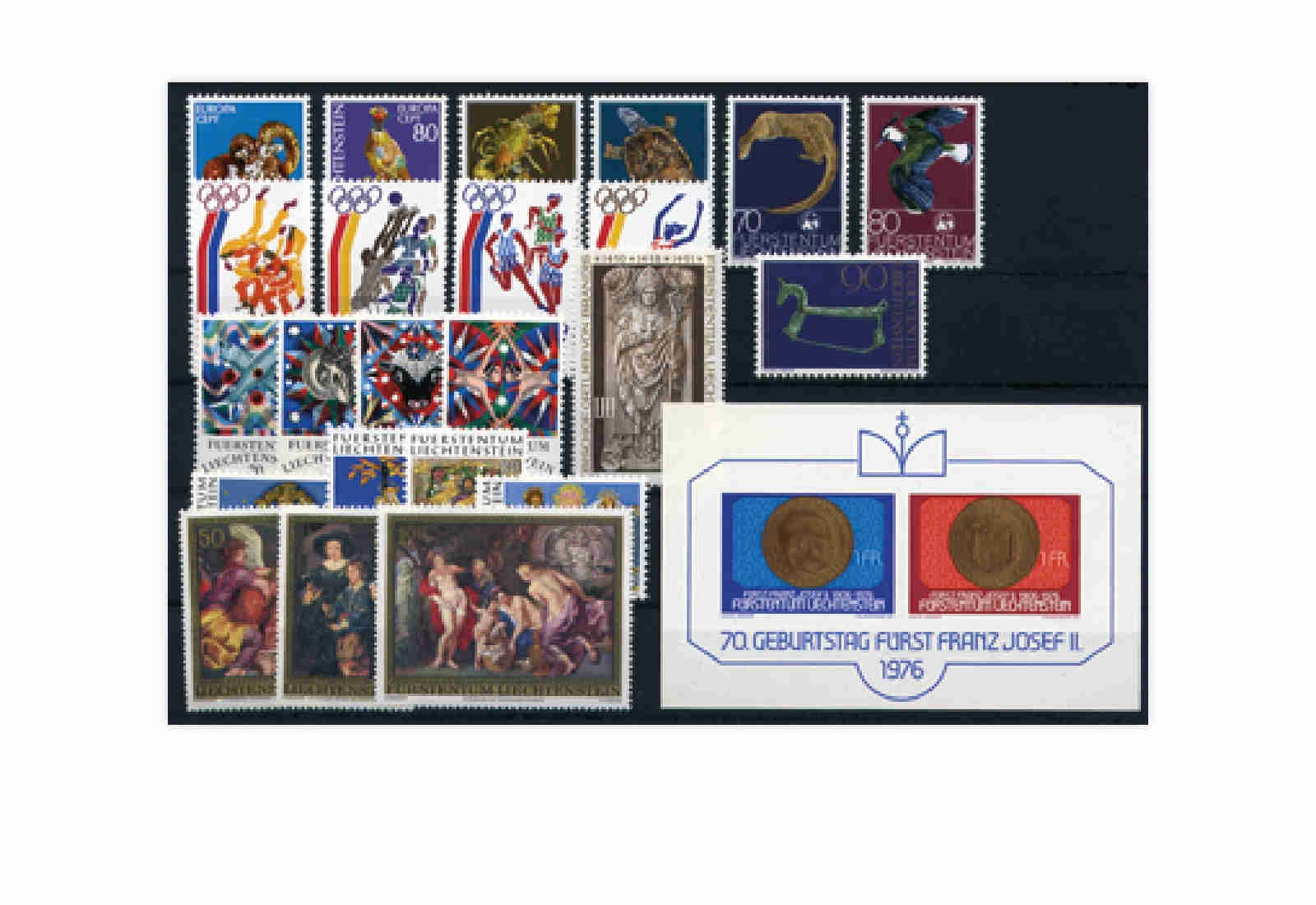 Liechtenstein Jahrgang 1976 postfrisch