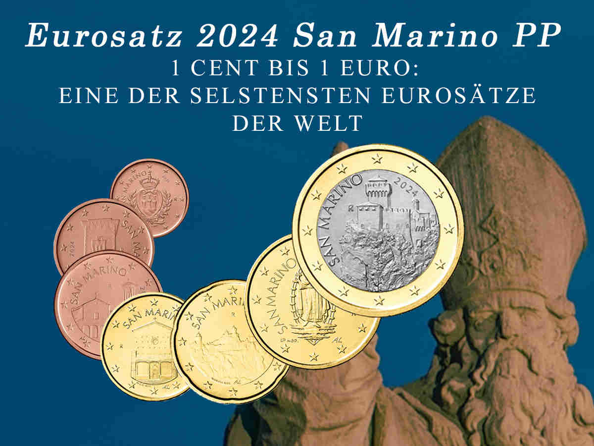 San Marino 2024 PP Kursmünzensatz (1 Cent - 1 Euro)