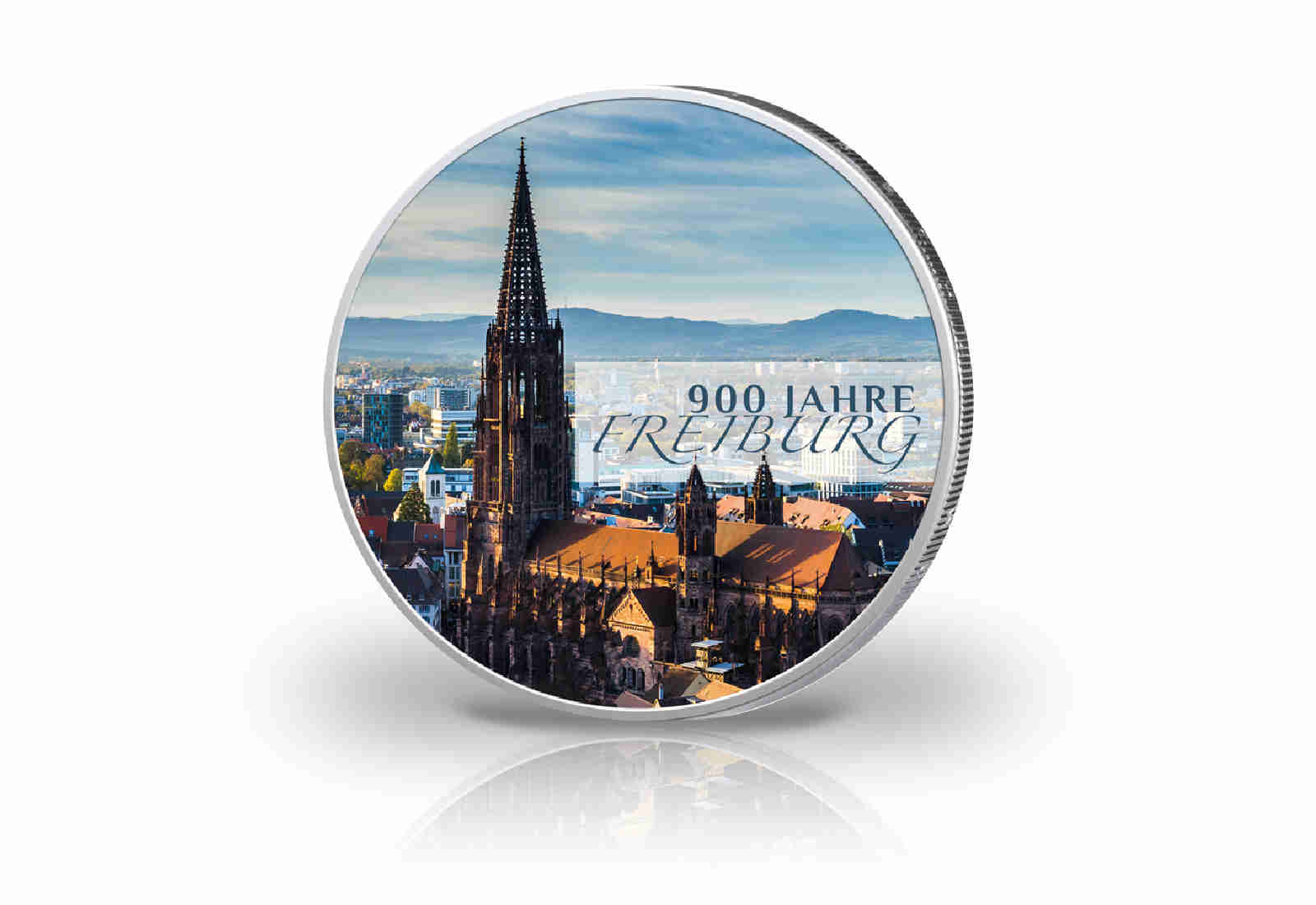 2 Euro mit Farbmotiv 900 Jahre Freiburg