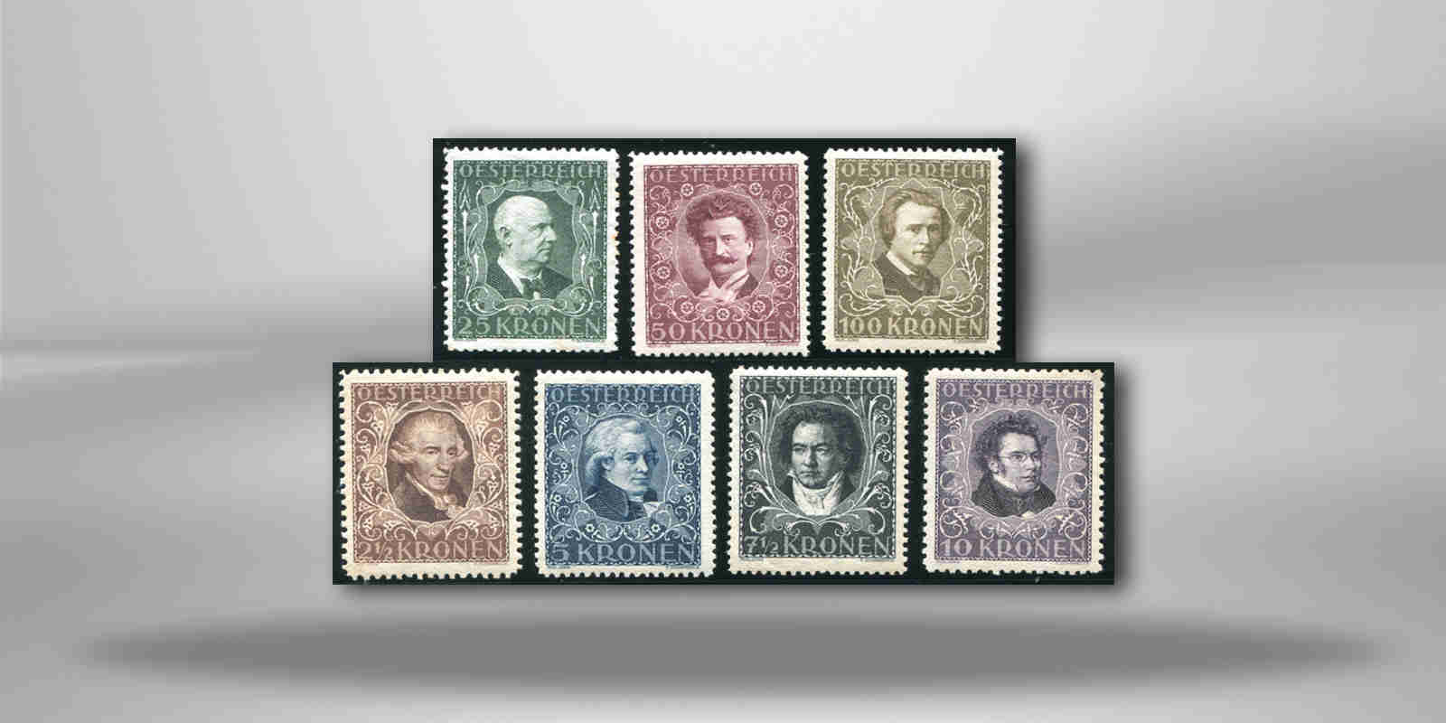 Briefmarken 1. Republik Österreich 1922 Michel-Nr. 418/424 A postfrisch