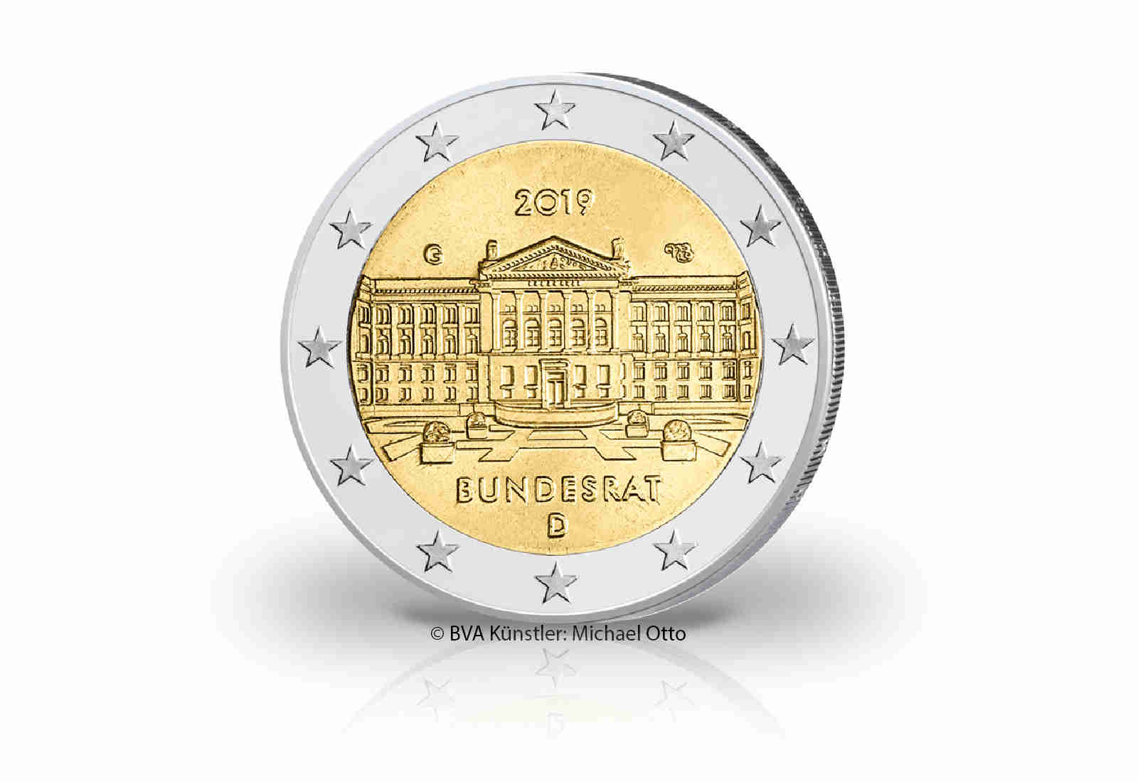 2 Euro 2019 Deutschland 70 Jahre Bundesrat Prägestätte G