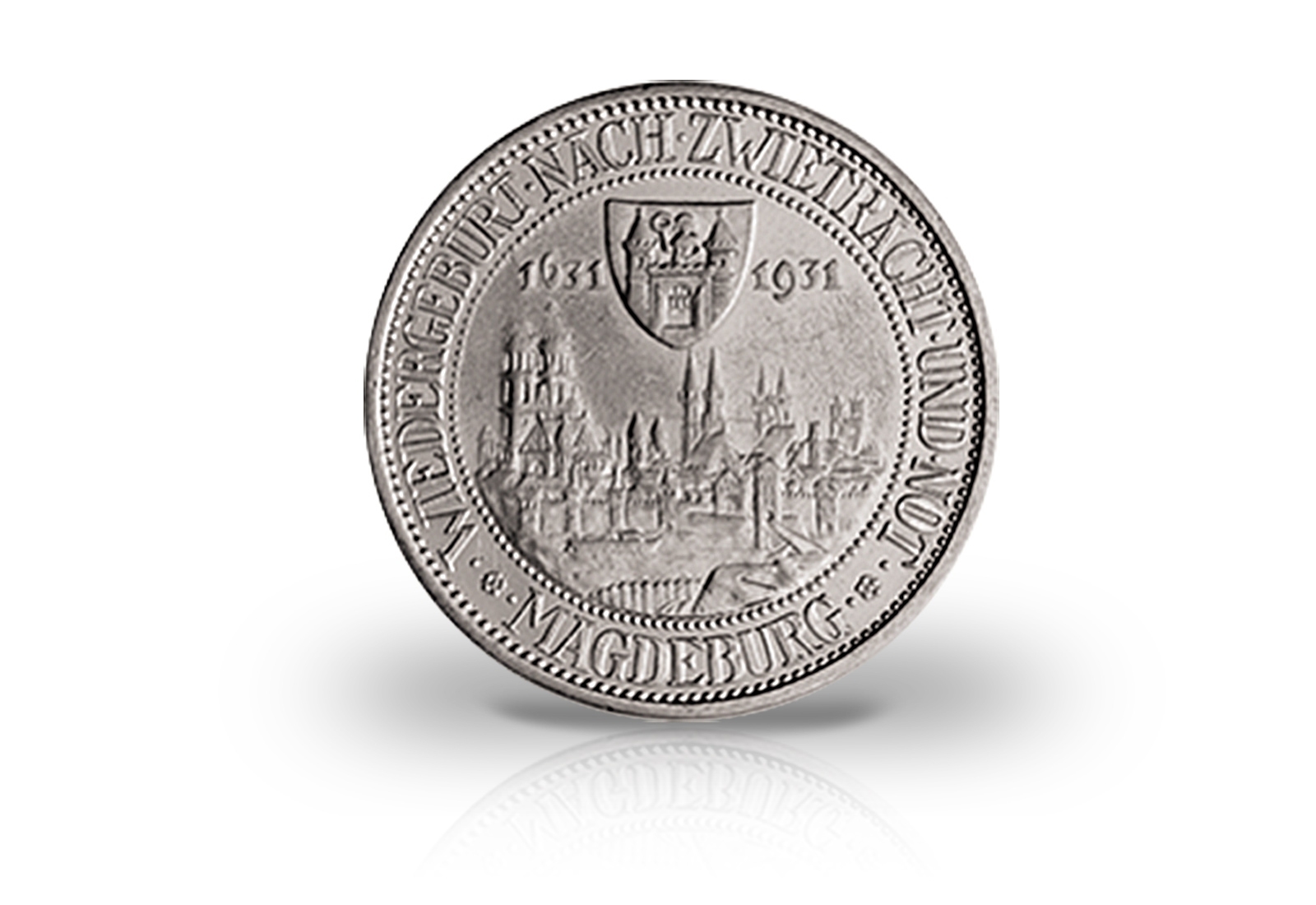 3 Reichsmark 1931 Weimarer Republik Brand von Magdeburg Jaeger-Nr. 347