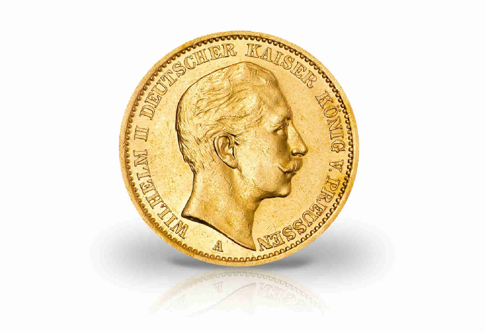 20 Mark Goldmünze 1890-1911 Deutsches Kaiserreich Preußen Kaiser Wilhelm II. Jaeger-Nr. 252