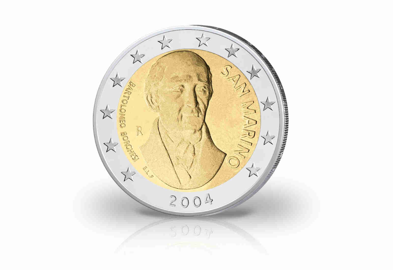 2 Euro 2004 San Marino Borghesi st im Blister