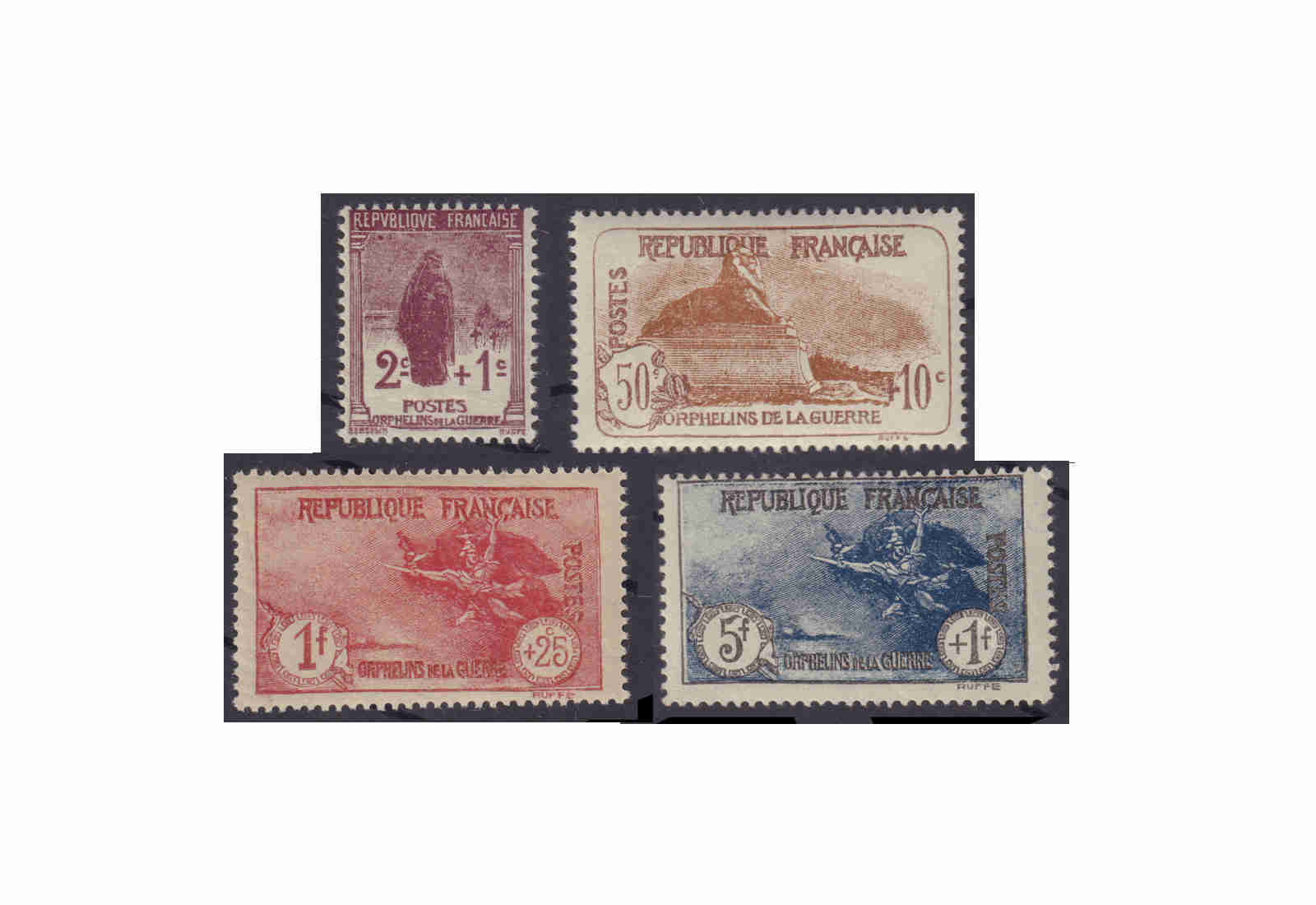 Briefmarken Frankreich Republik 1870 bis heute Michel-Nr. 211/214 Falz