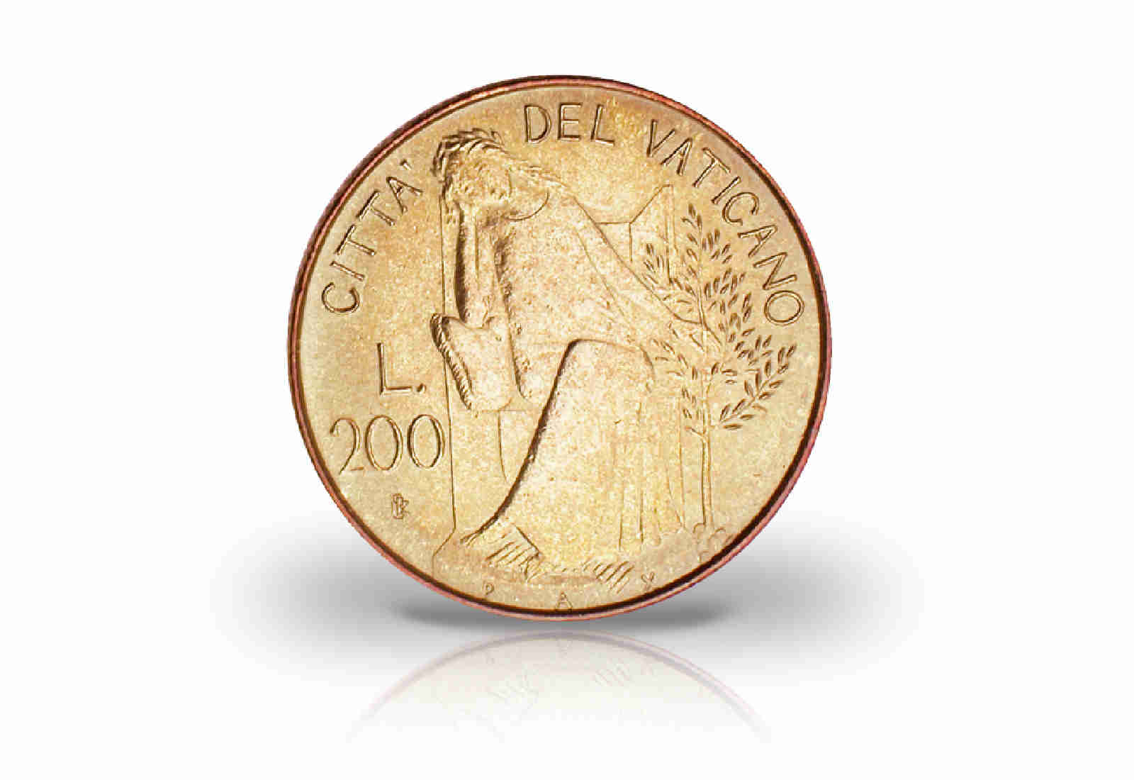 200 Lire 1980 Vatikan Papst Paul II. Frieden