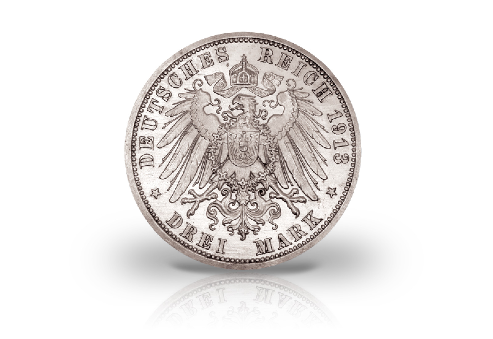 3 Mark 1908-1913 Deutsches Kaiserreich Sachsen-Meiningen Herzog Georg II. Jaeger-Nr. 152