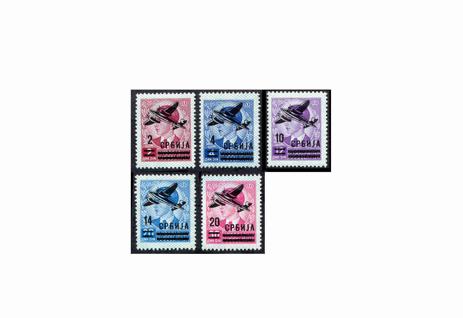 Serbien Michel-Nr. 66/70 postfrisch Deutsche Besetzung