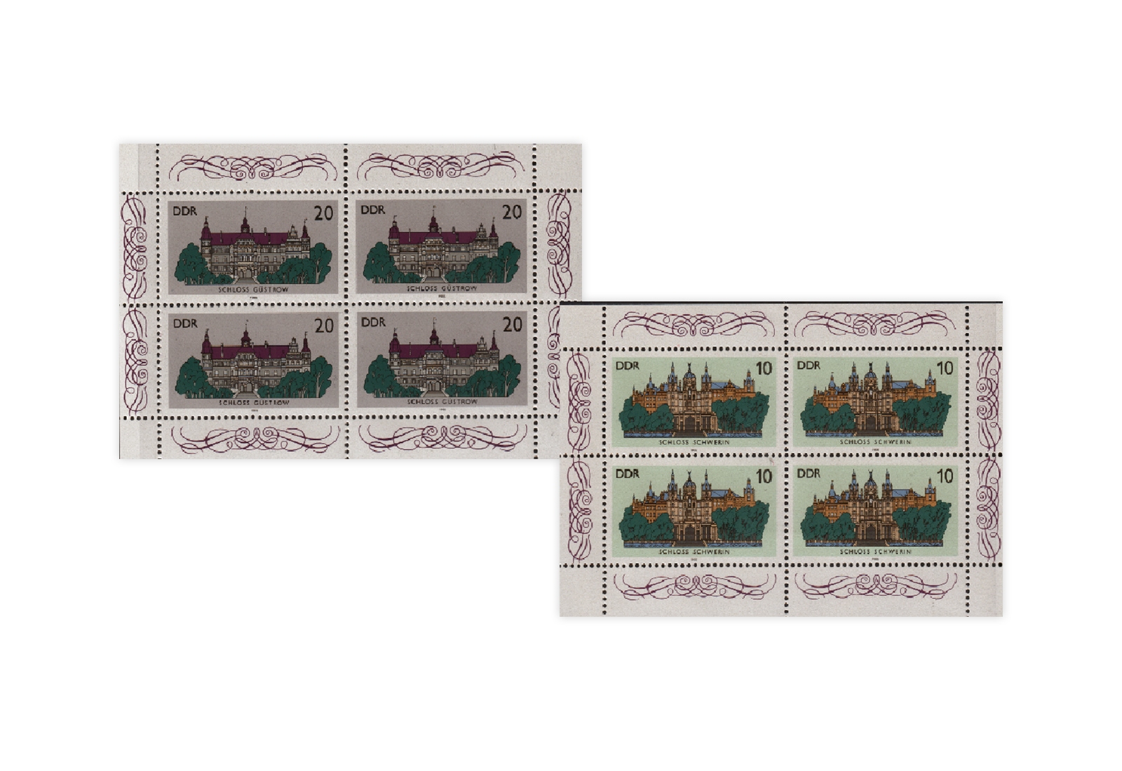 DDR Kleinbogen 1986 Michel Nr. 3032 bis 3033 postfrisch