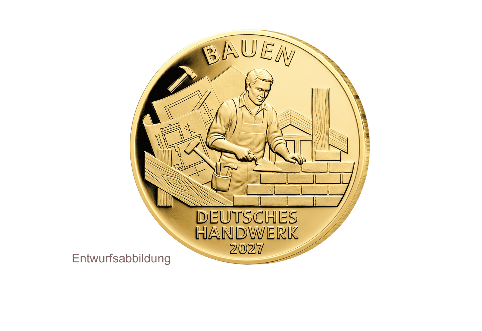 50 Euro 2027 Deutschland Bauen Serie: Deutsches Handwerk - Prägestätte u. Wahl