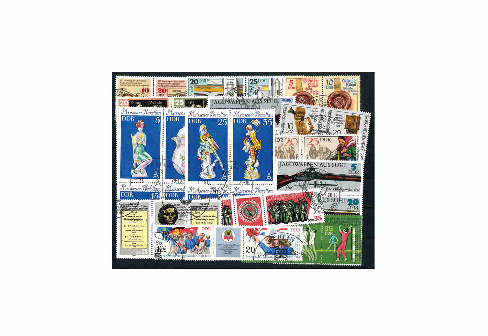 Briefmarken DDR 15 verschiedene Zusammendrucke gestempelt