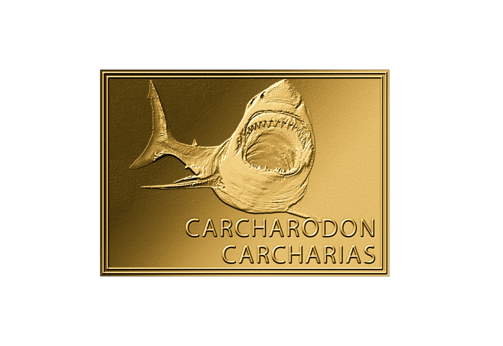 Goldmünze Motiv Weißer Hai 999/1000 Gold Geschenk