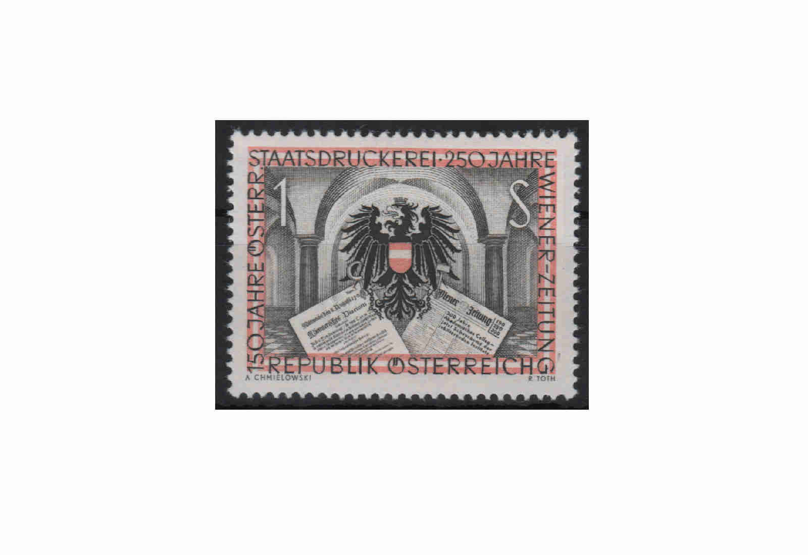 Österreich Einzelausgabe 150 Jahre Österreichische Staatsdruckerei Michel Nr. 1011 postfrisch