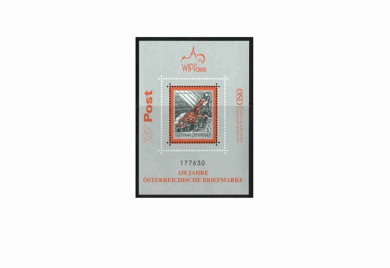 Österreich Block 13 ** 150 Jahre Briefmarke