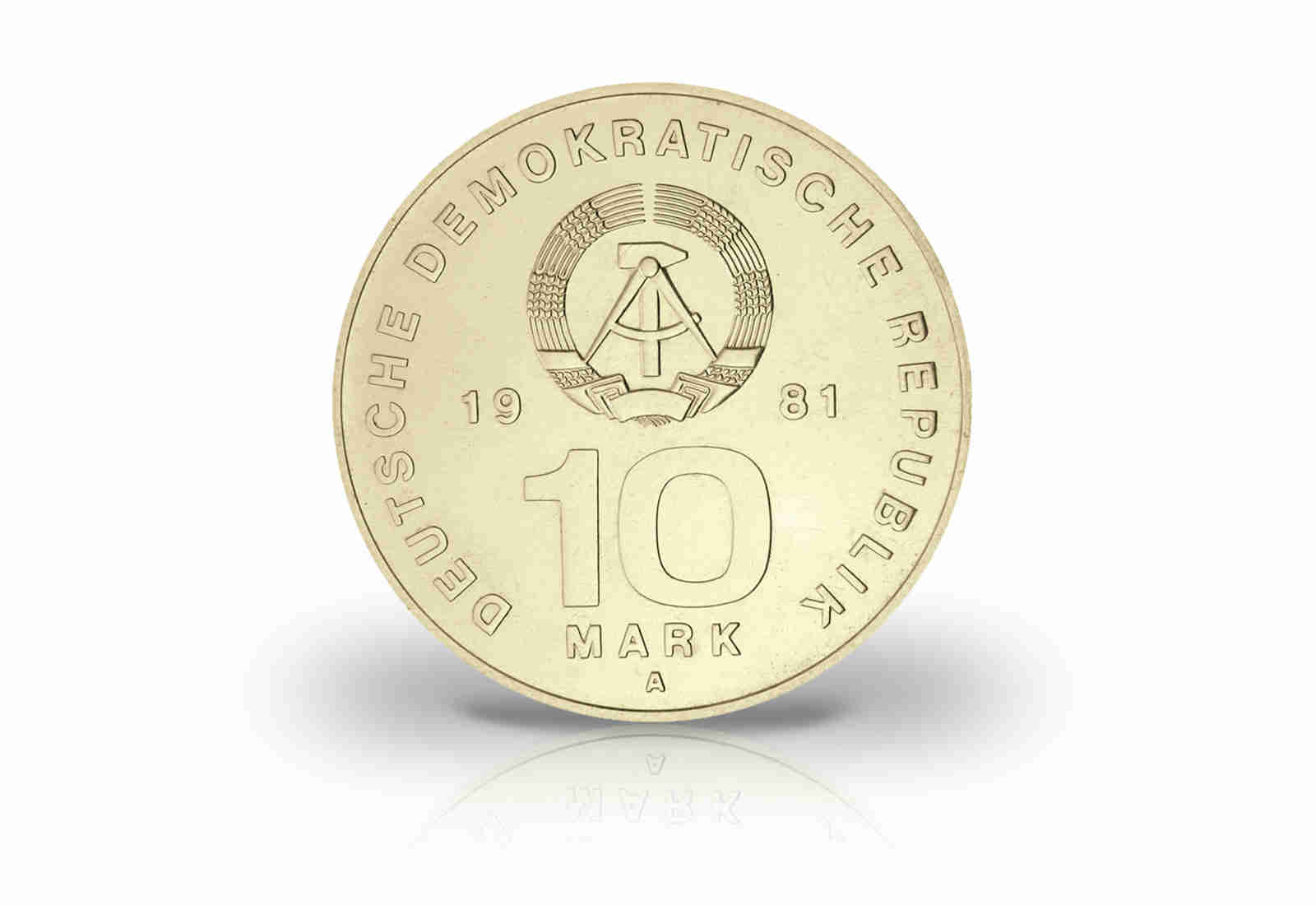 10 Mark Gedenkmünze 1981 DDR 25 Jahre Nationale Volksarmee Jaeger-Nr. 1578