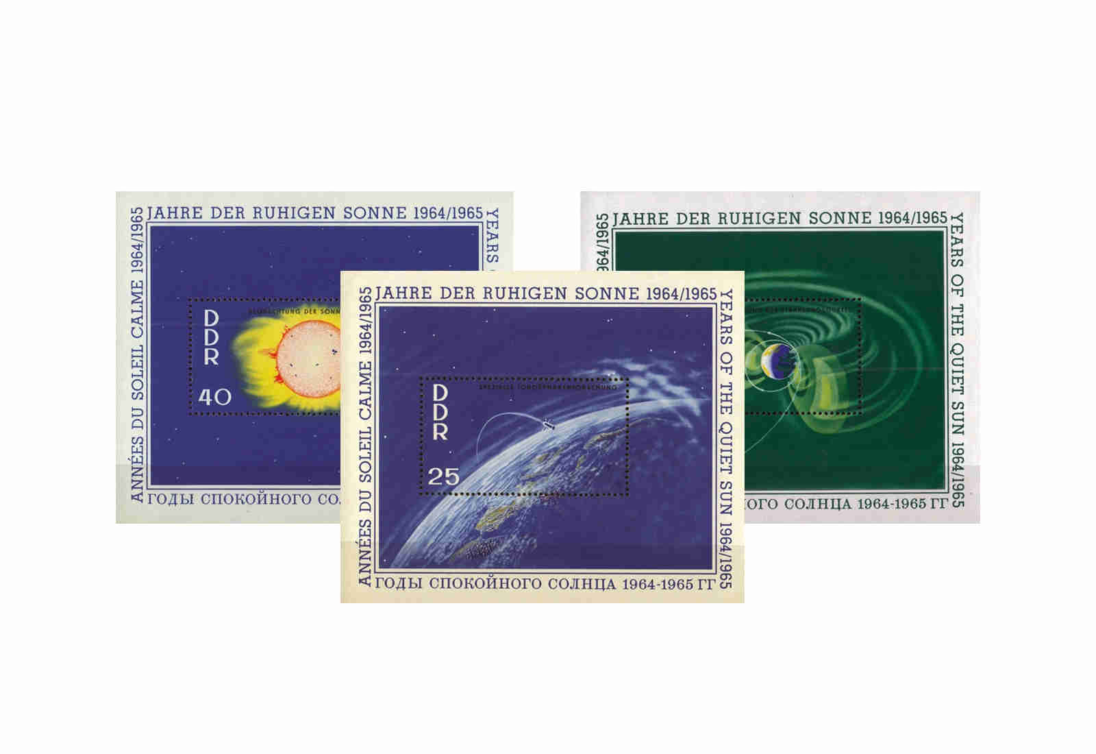 DDR Block 20-22 Internationale Jahre der ruhigen Sonne postfrisch