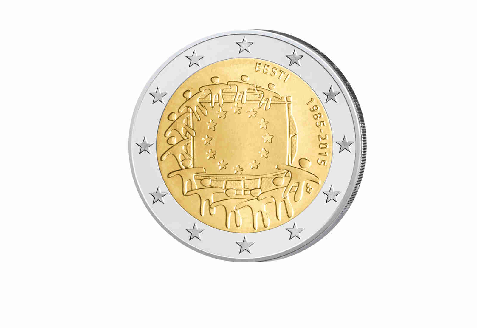 2 Euro 2015 Estland 30 Jahre Europaflagge bfr.