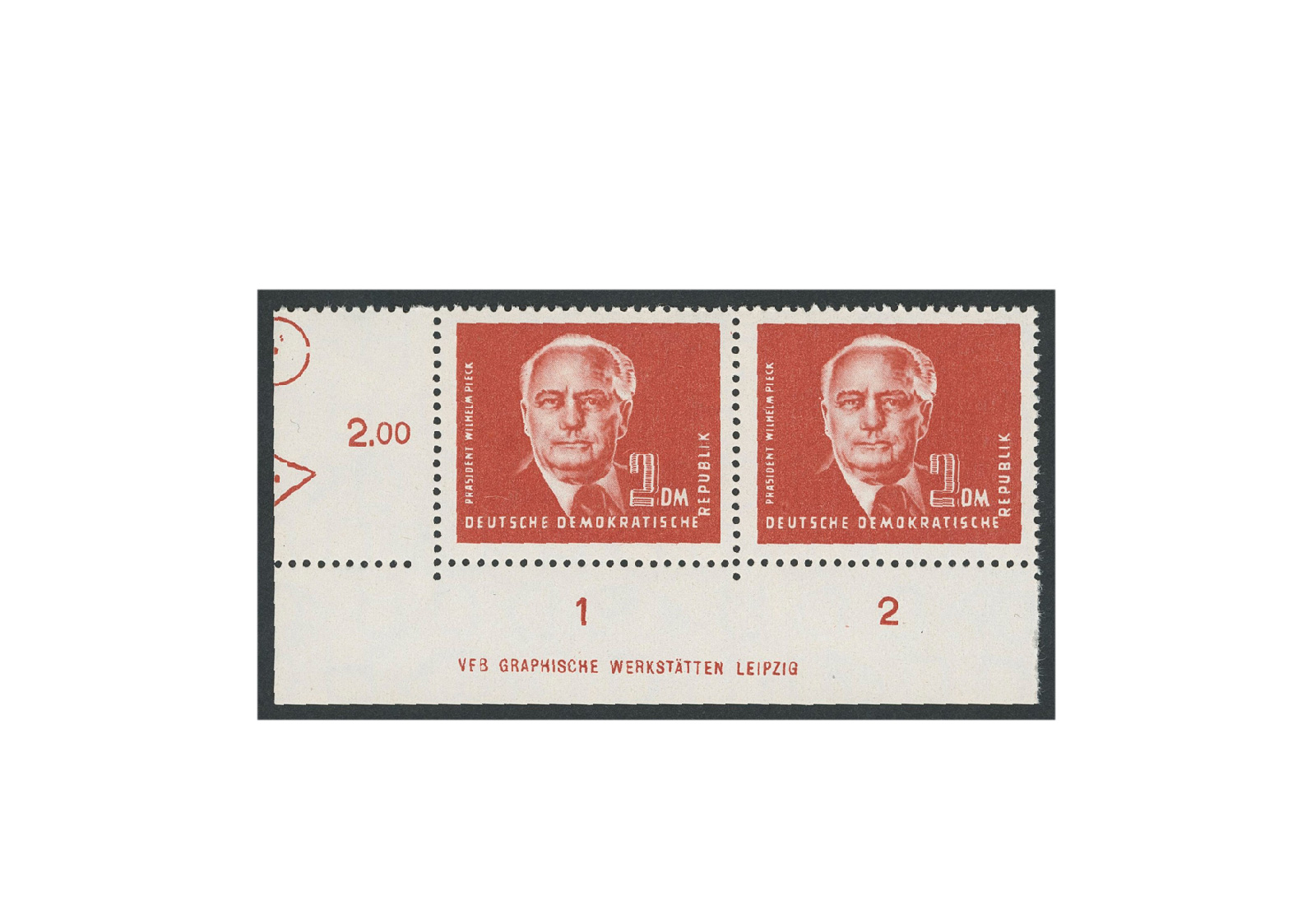 Briefmarken DDR Pieck II 1952 Michel-Nr. 326 DV postfrisch