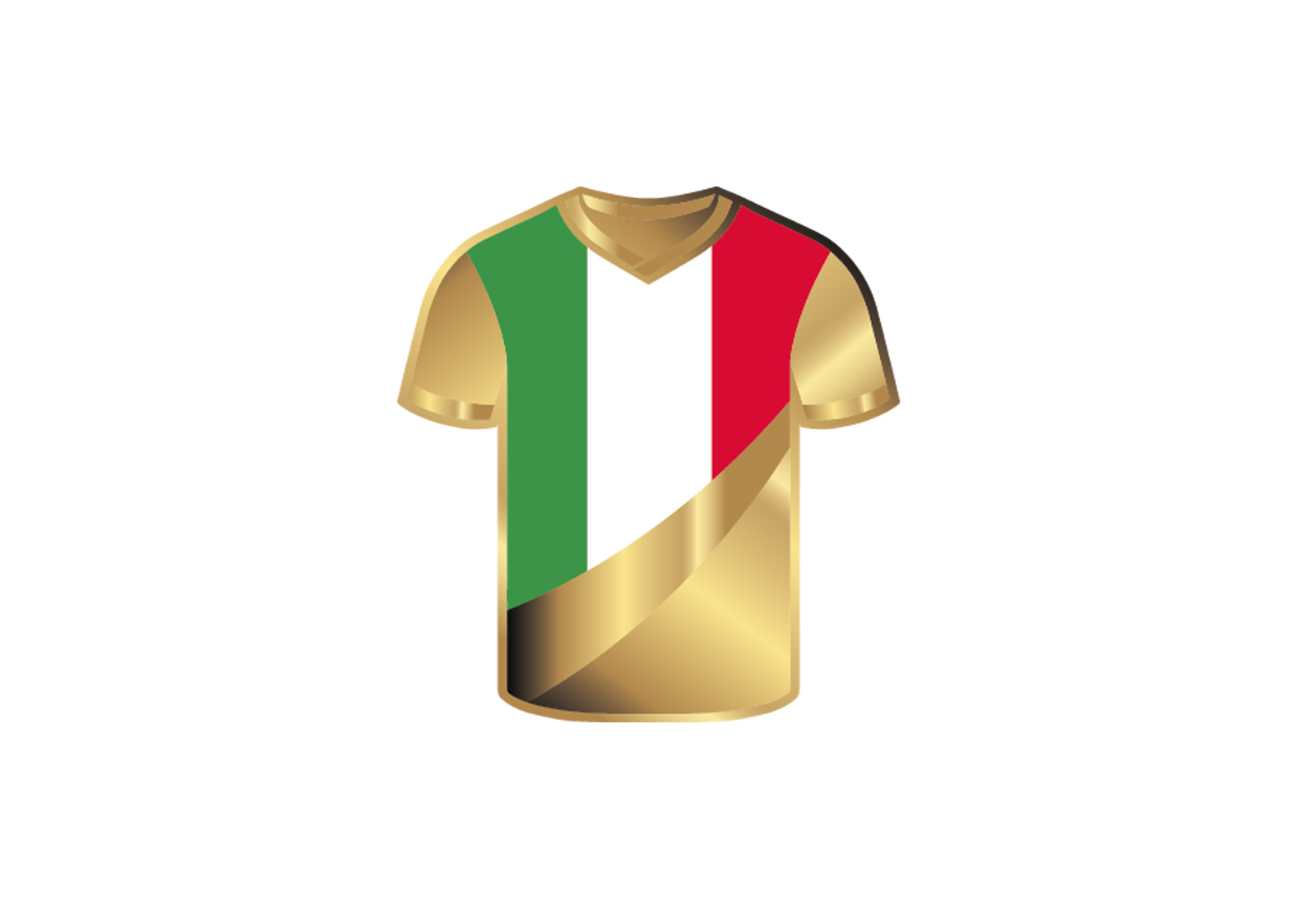 Goldmünze Motiv "Trikot Italien" 999/1000 Gold im Geschenketui
