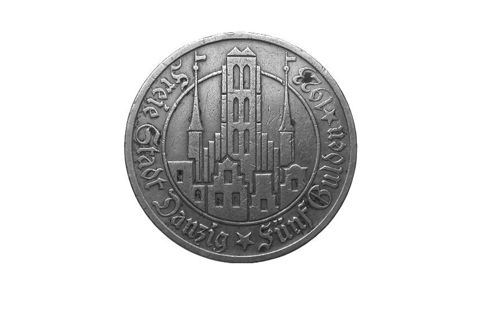 Danzig 5 Gulden Silbermünze 1923