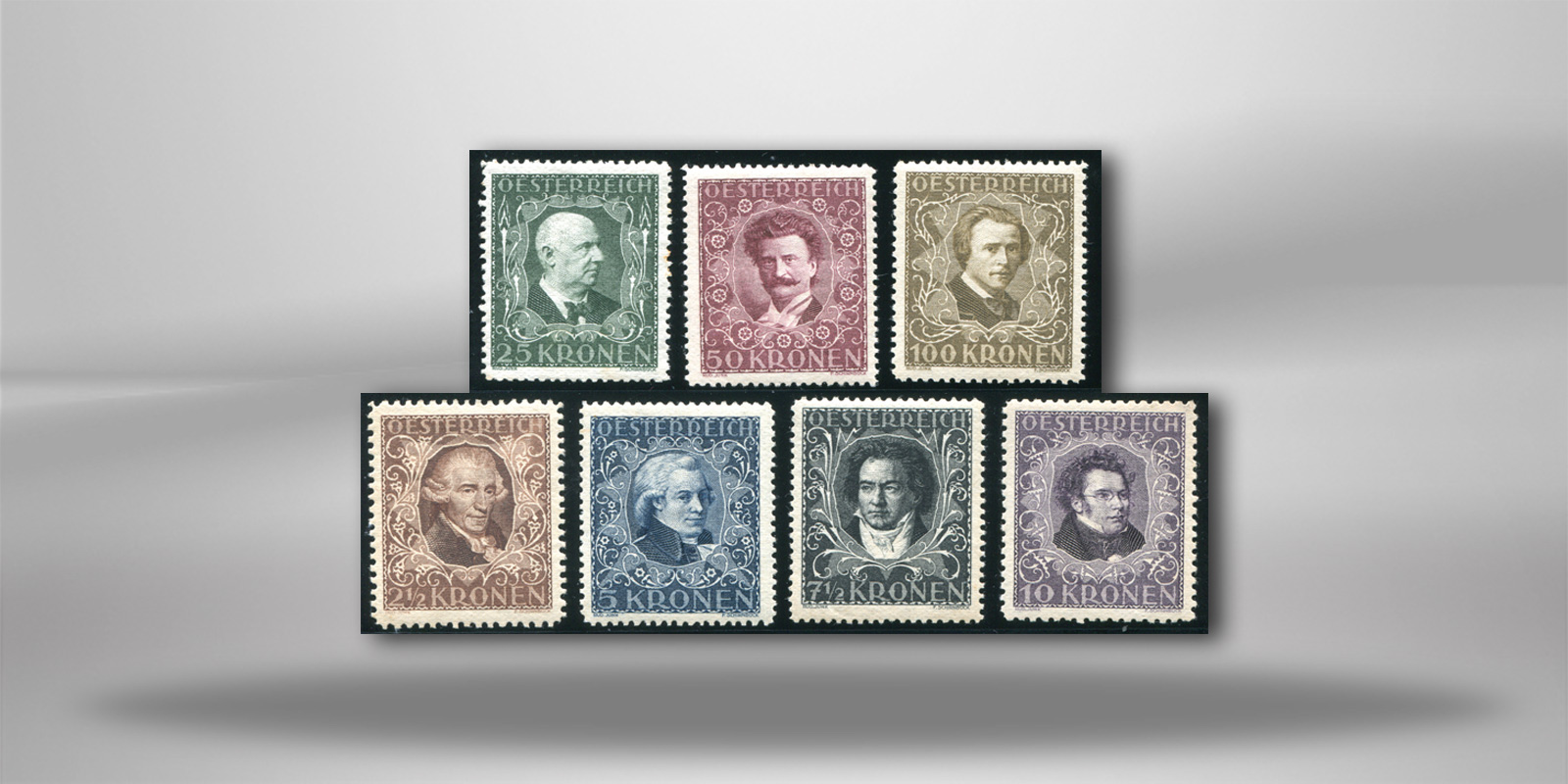 Briefmarken 1. Republik Österreich 1922 Michel-Nr. 418/424 A postfrisch