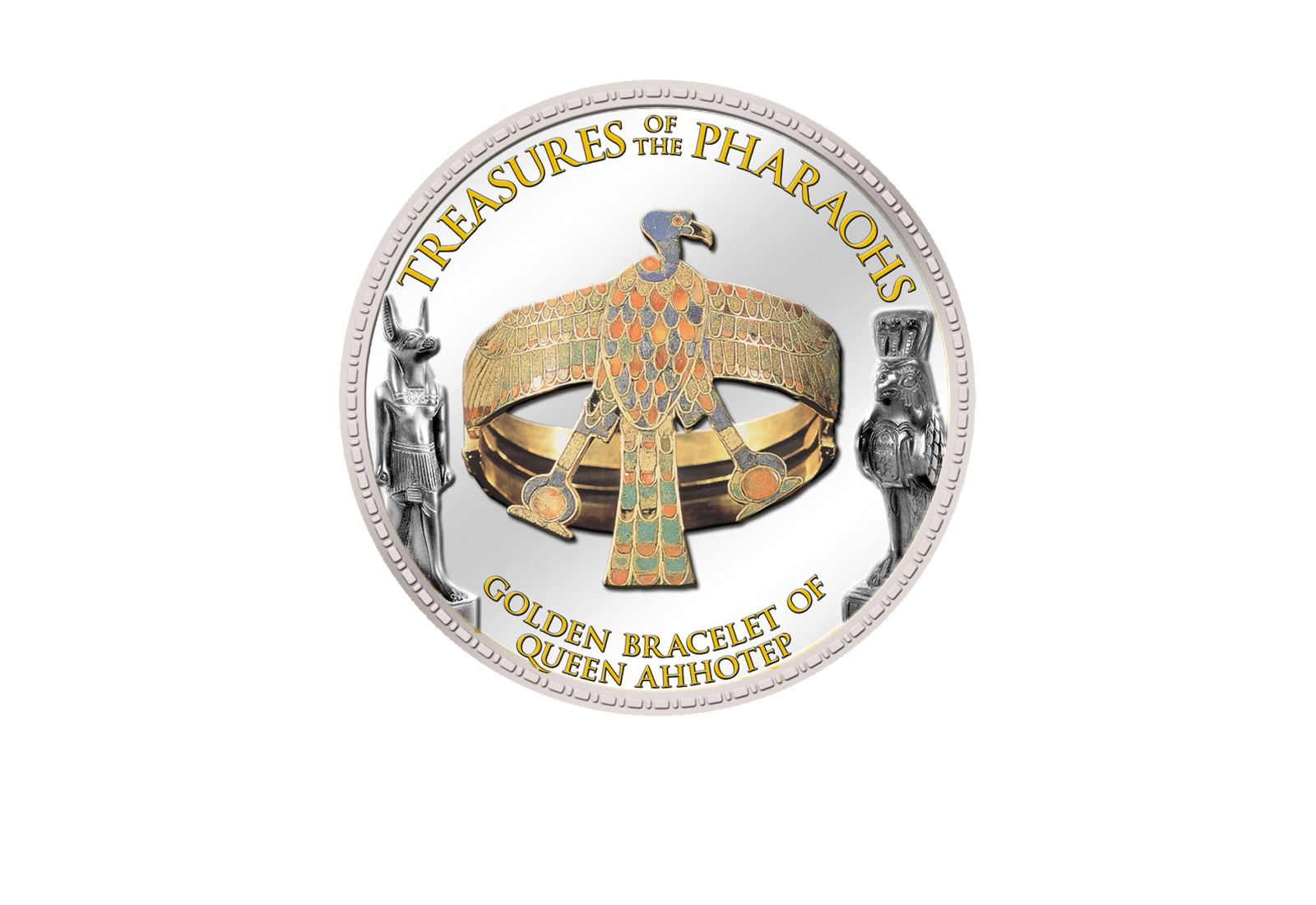 1 Pfund Ägypten Armband Königi Ahhotep 999,9 Goldauflage mit Farbmotiv