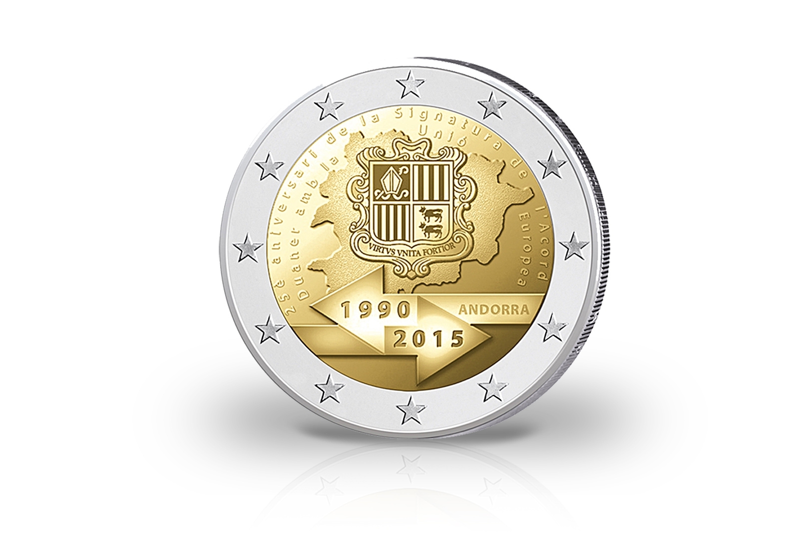 2 Euro 2015 Andorra 25 Jahre Zollunion mit der EU st in Coincard