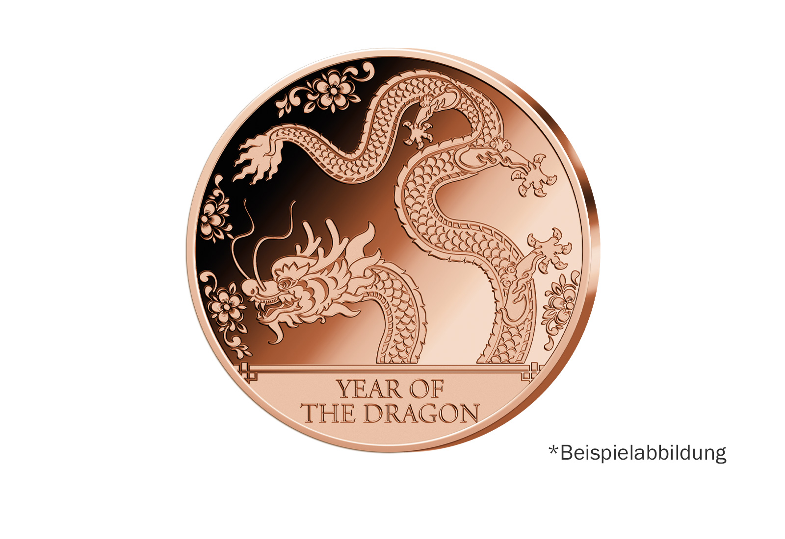 Neuprägung 1 oz 999/1000 Kupfer China Tierkreiszeichen Jahr des Drachen