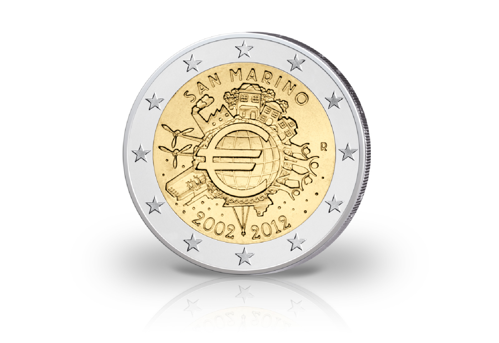 2 Euro 2012 San Marino 10 Jahre Bargeld st im Blister
