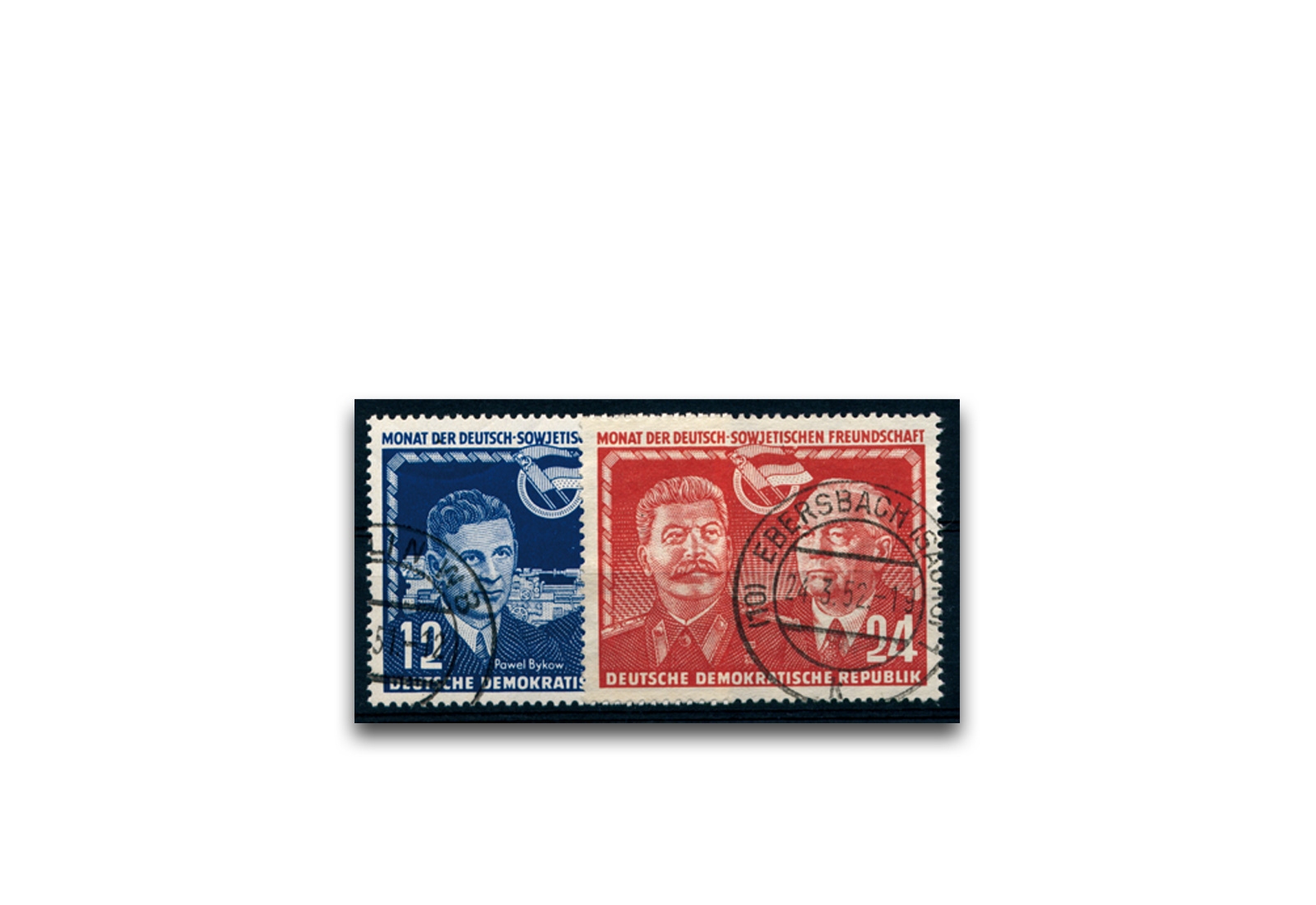 Briefmarken DDR Deutsch-sowjetische Freundschaft 1951 Michel-Nr. 296-297 gestempelt