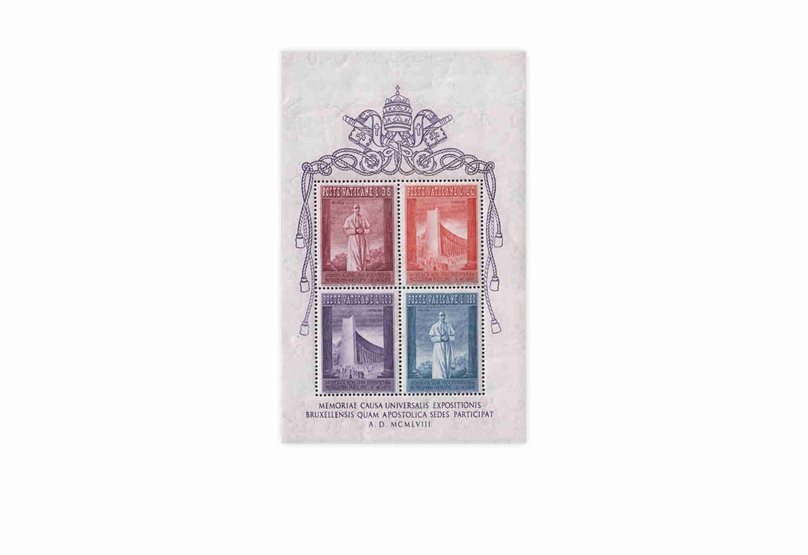 Vatikan Weltausstellung Brüssel 1958 Block 2 postfrisch