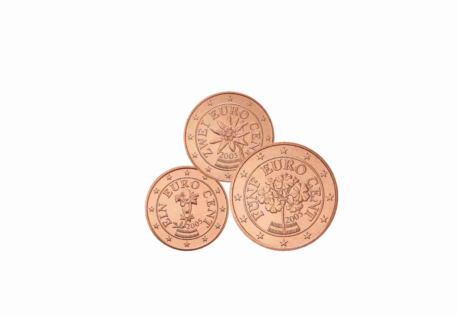 1 Cent - 5 Cent Jahrgang unserer Wahl Österreich bankfrisch