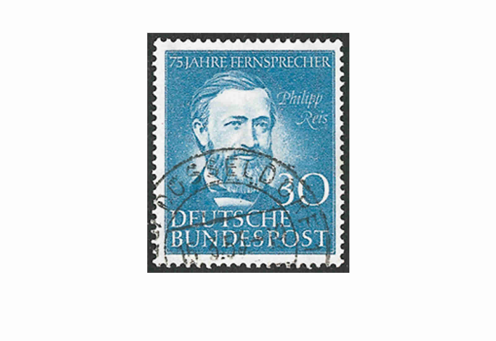 Briefmarke BRD 75 Jahre Fernsprecher 1952 Michel-Nr. 161 gestempelt