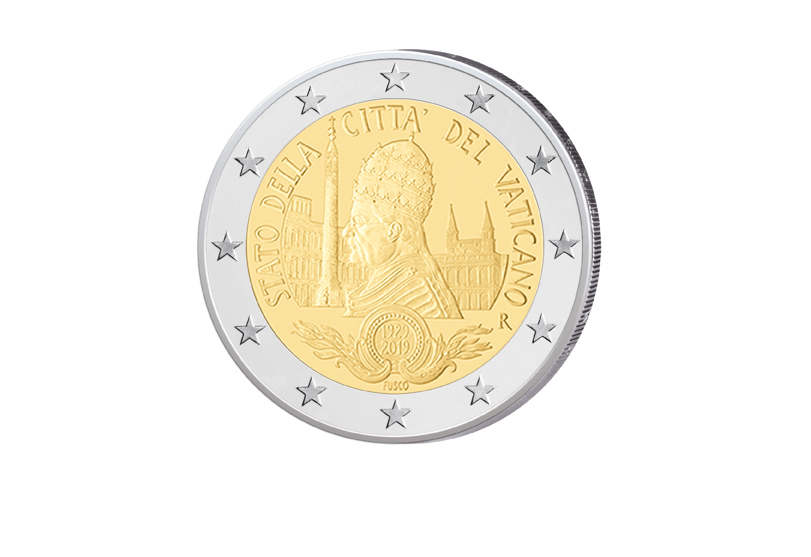 2 Euro 2019 Vatikan 90. Jahre Gründung des Staates der Vatikanstadt st im Blister