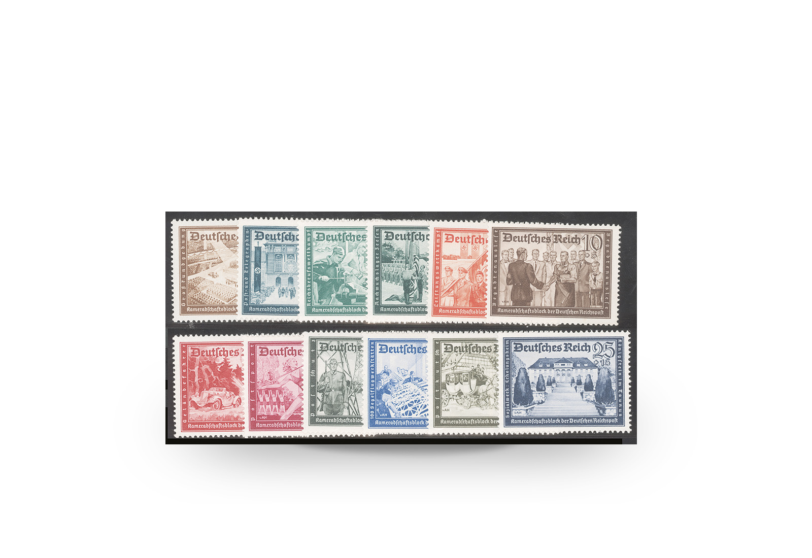 Briefmarken Deutsches Reich Kameradschaftsblock 1939 Michel-Nr. 702/13 postfrisch