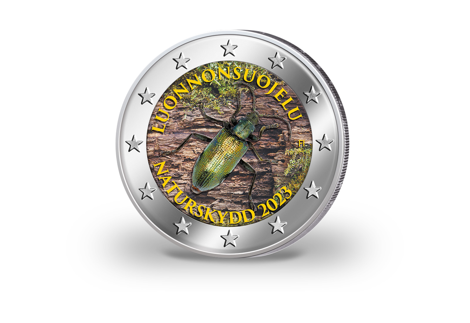 2 Euro 2023 Finnland Erstes Naturschutzgebiet 1923 mit Farbmotiv