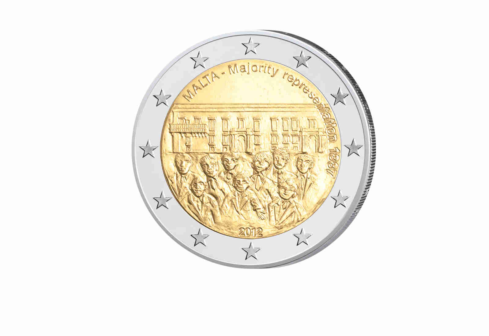 2 Euro 2012 Malta Mehrheitswahlrecht 1887 bfr.