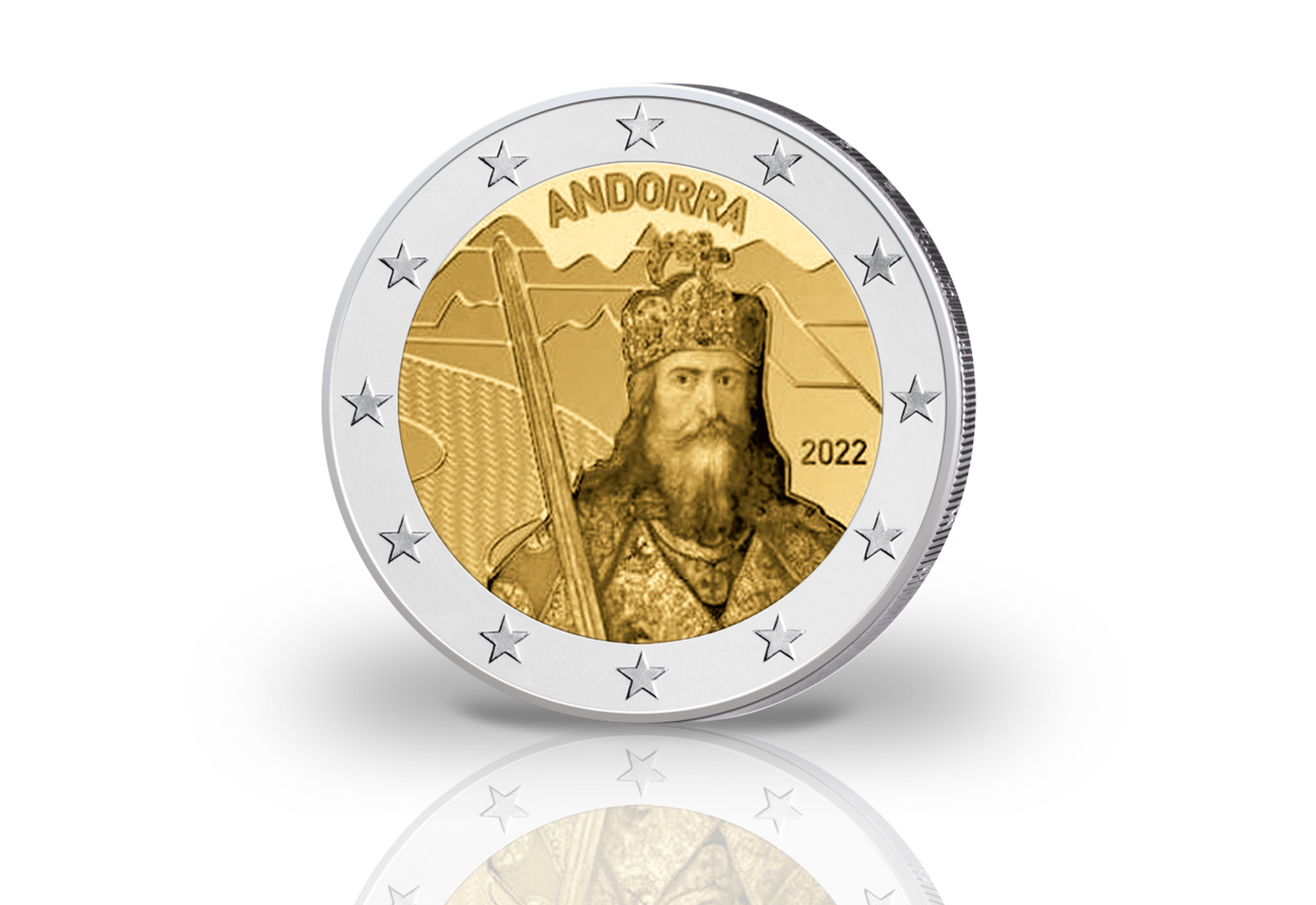 2 Euro 2022 Andorra Die Legende von Karl dem Großen st in Coincard
