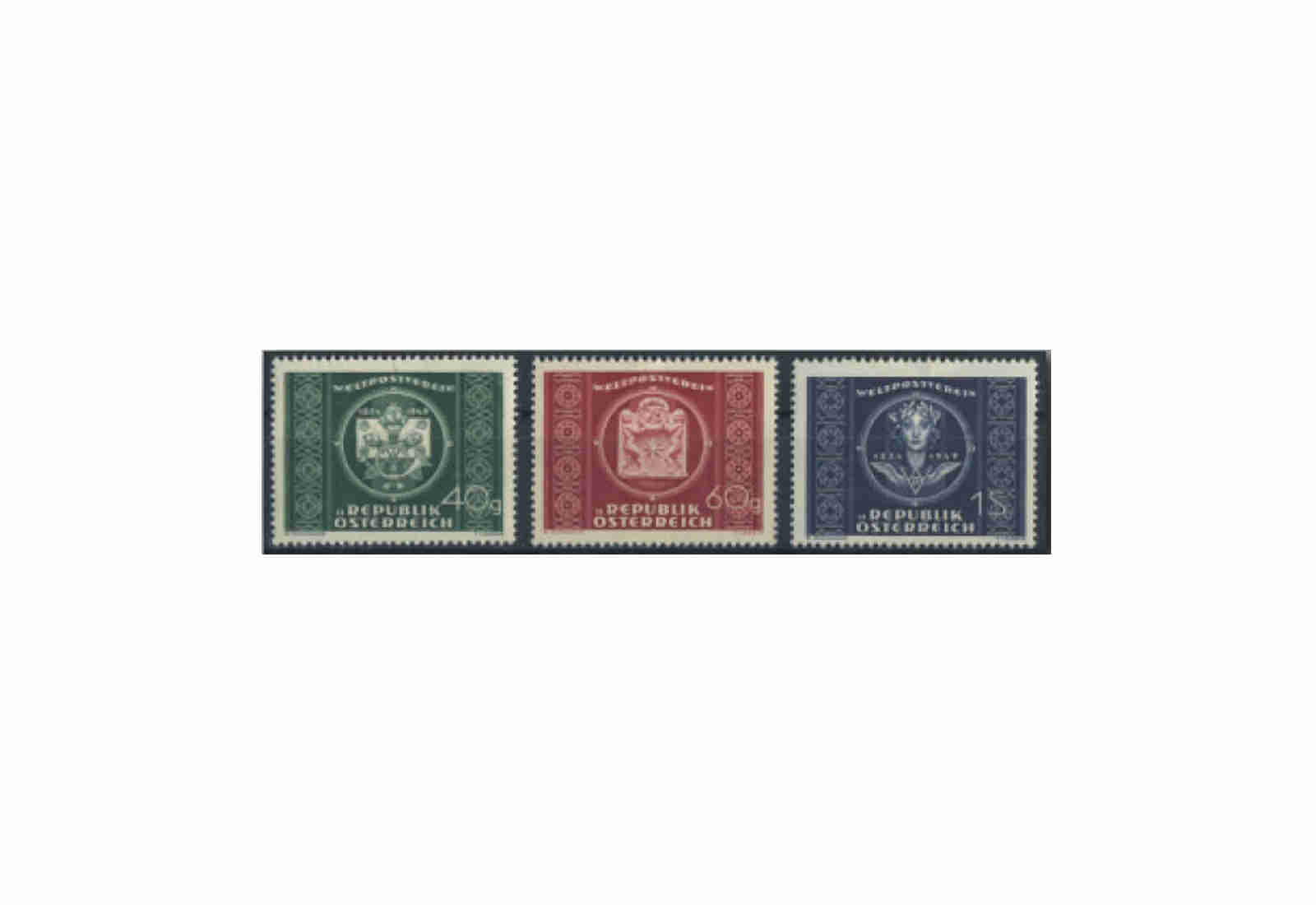 2. Republik Österreich 75 Jahre UPU Mi.Nr. 943/945 Falz