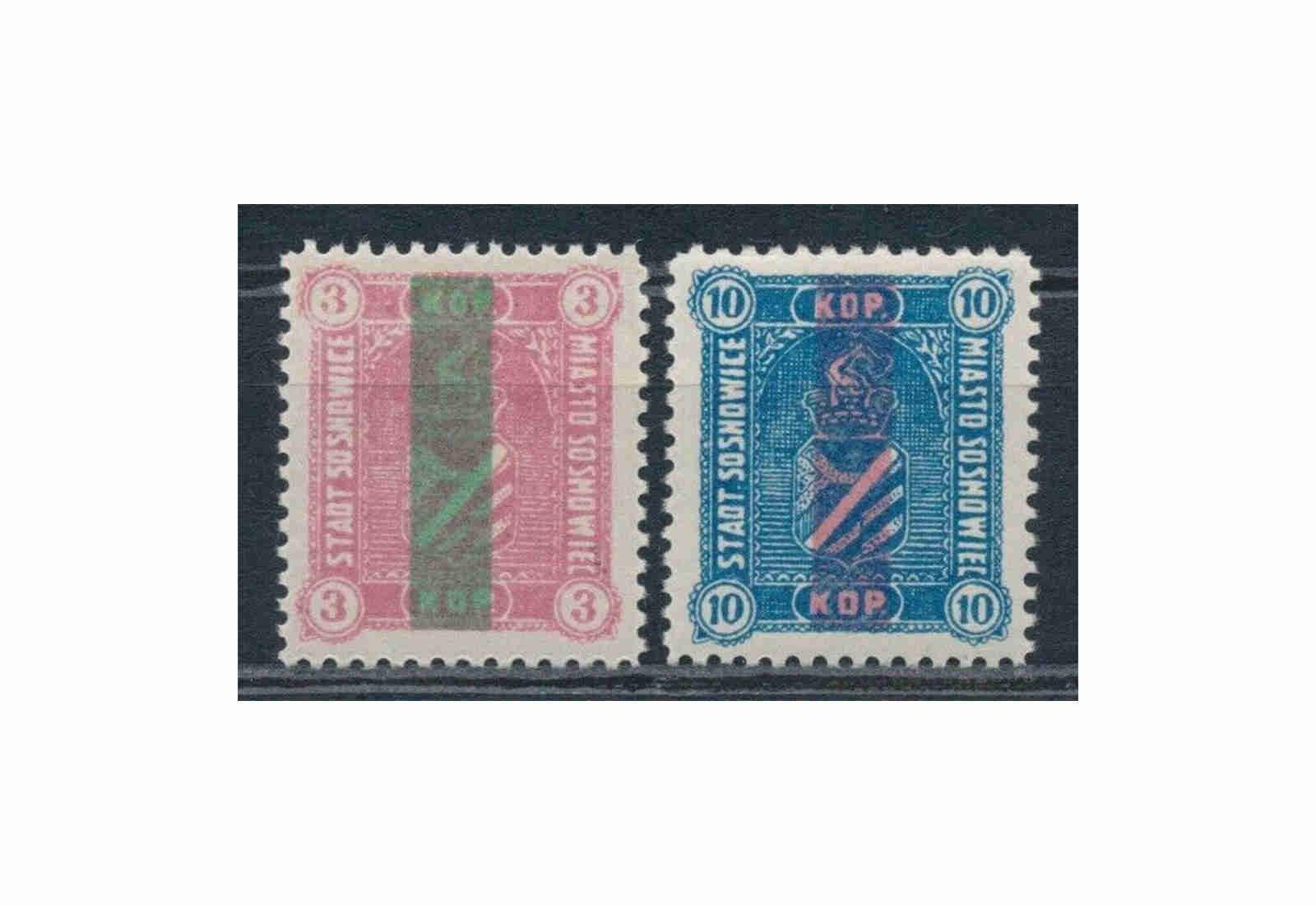 Briefmarke Sosnowice Dt. Besetzung I. Weltkrieg MiNr.: 3-4 gest.