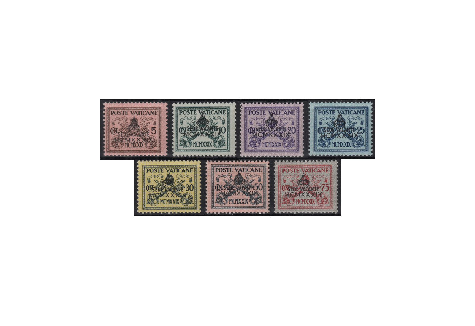 Vatikan Sede Vacante 1939 Mi.Nr. 73-79 **