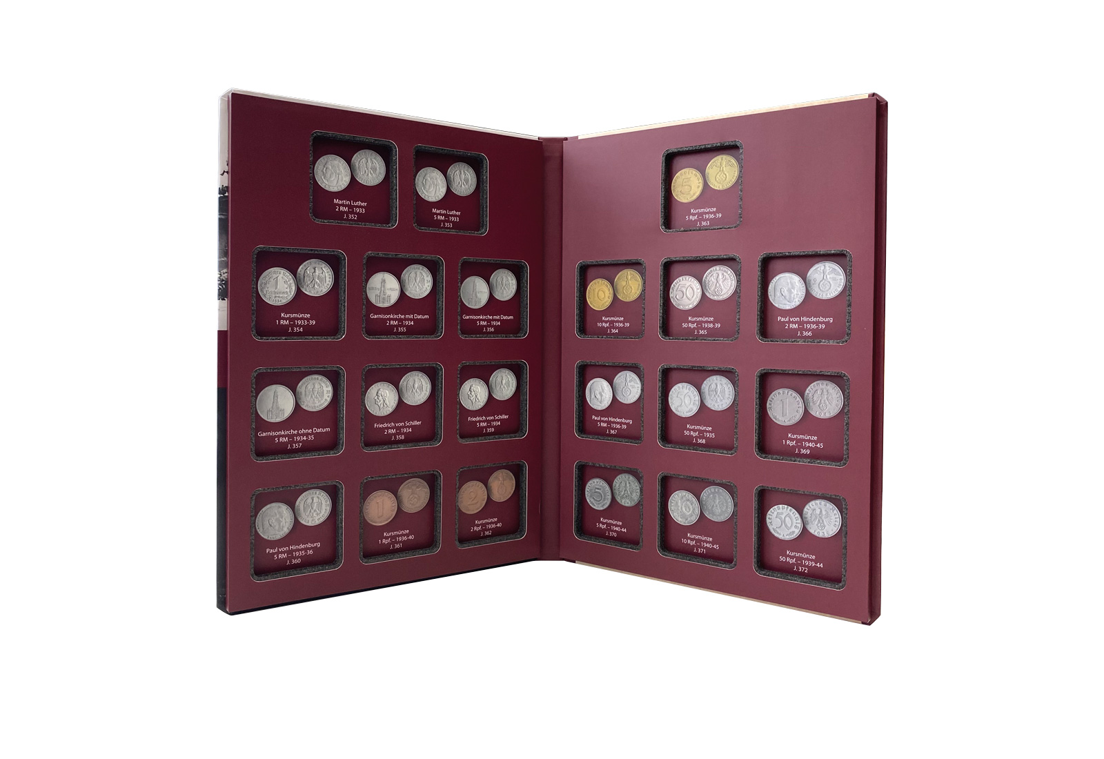 Sammelalbum "Drittes Reich" für 21 Münzen