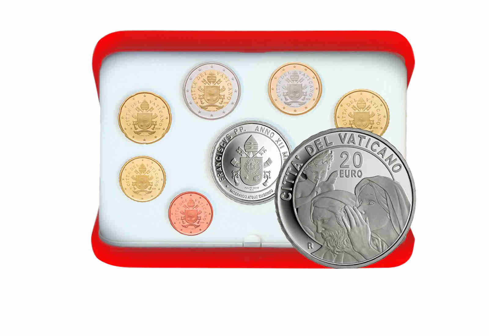 Kursmünzensatz 2024 Vatikan PP inkl. 20 Euro