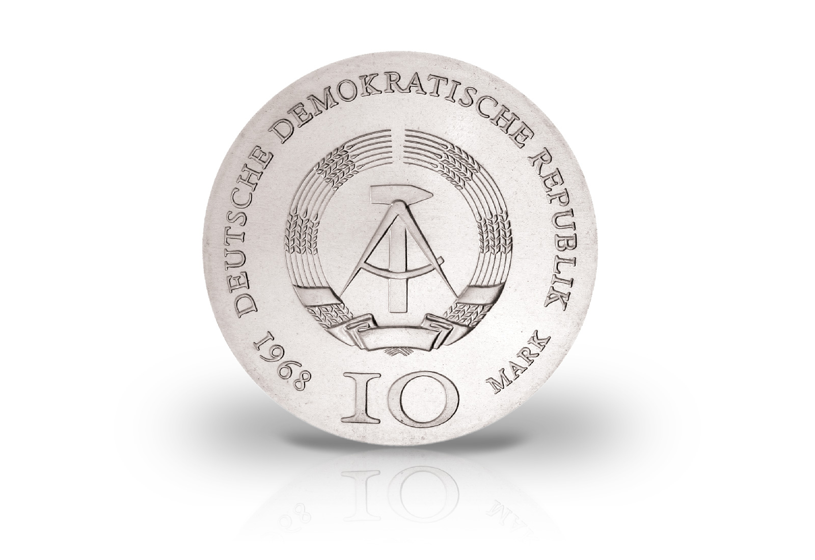 10 Mark Gedenkmünze 1968 DDR Johannes Gutenberg Jaeger-Nr. 1523