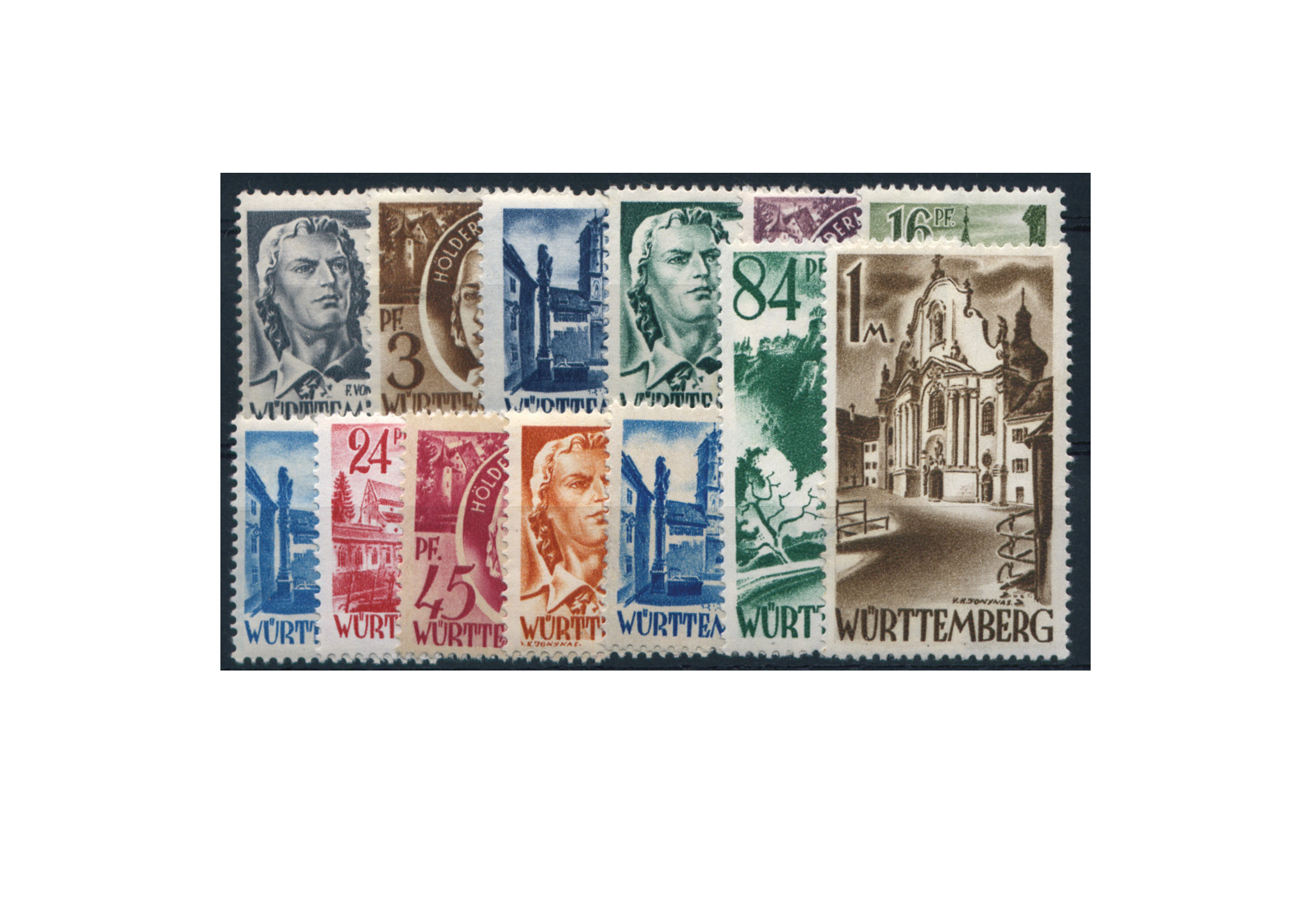 Württemberg Mi.Nr. 1/13 postfrisch