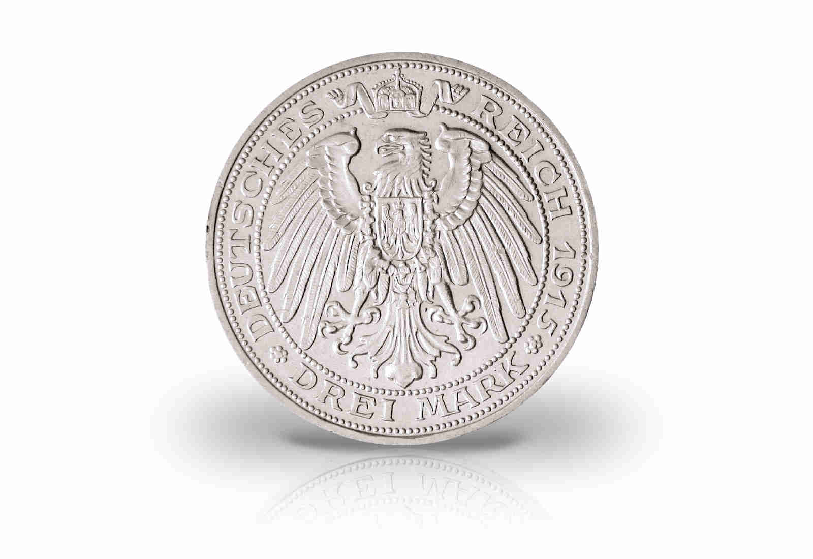 3 Mark 1915 Deutsches Kaiserreich Preußen Jahrhundertfeier Mansfeld Jaeger-Nr. 115