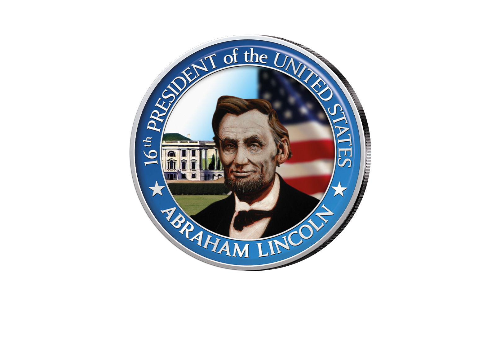 ½ Kennedy-Dollar USA mit Farbapplikation Abraham Lincoln